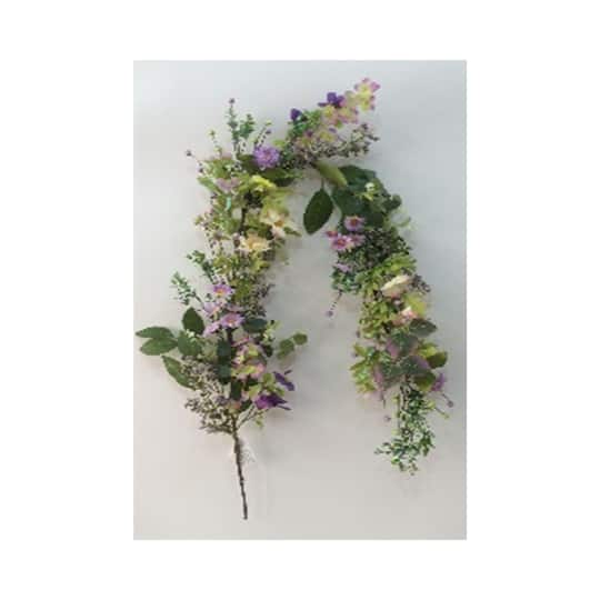 5ft. Purple Daisy &#x26; Mixed Foliage Floral Garland